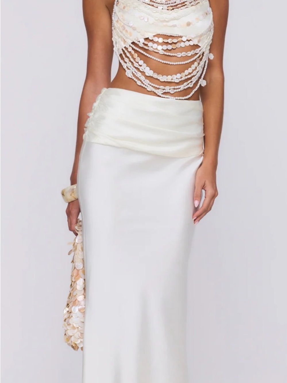 Hello Molly Cream Maxi Skirt